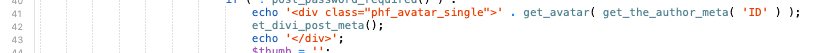 Le code après modification du fichier single.php