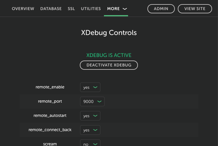 Add-on XDebug+PhpStorm de LbF