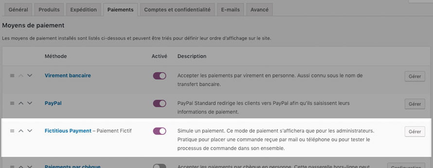 woocommerce payment methods